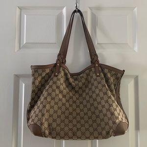 Authentic Gucci Logo Tote with Pochette